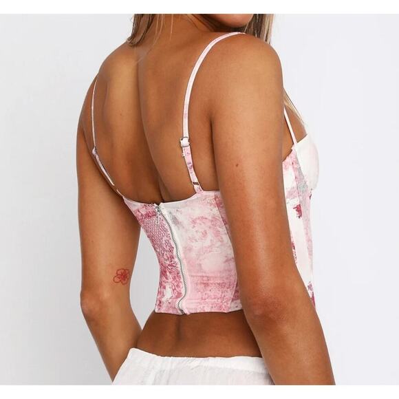 White‎ Fox Boutique Bustier Top 💕 | Size M - Picture 2 of 7